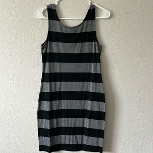 Black & Gray striped dress
